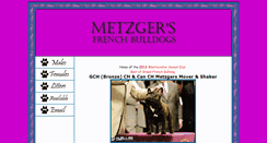 Desktop Screenshot of metzgersfrenchbulldogs.com