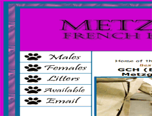 Tablet Screenshot of metzgersfrenchbulldogs.com